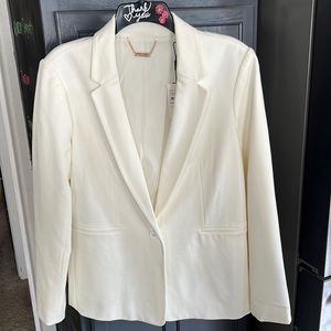T Tahari Ponte Single Button Blazer